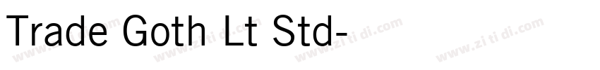 Trade Goth Lt Std字体转换